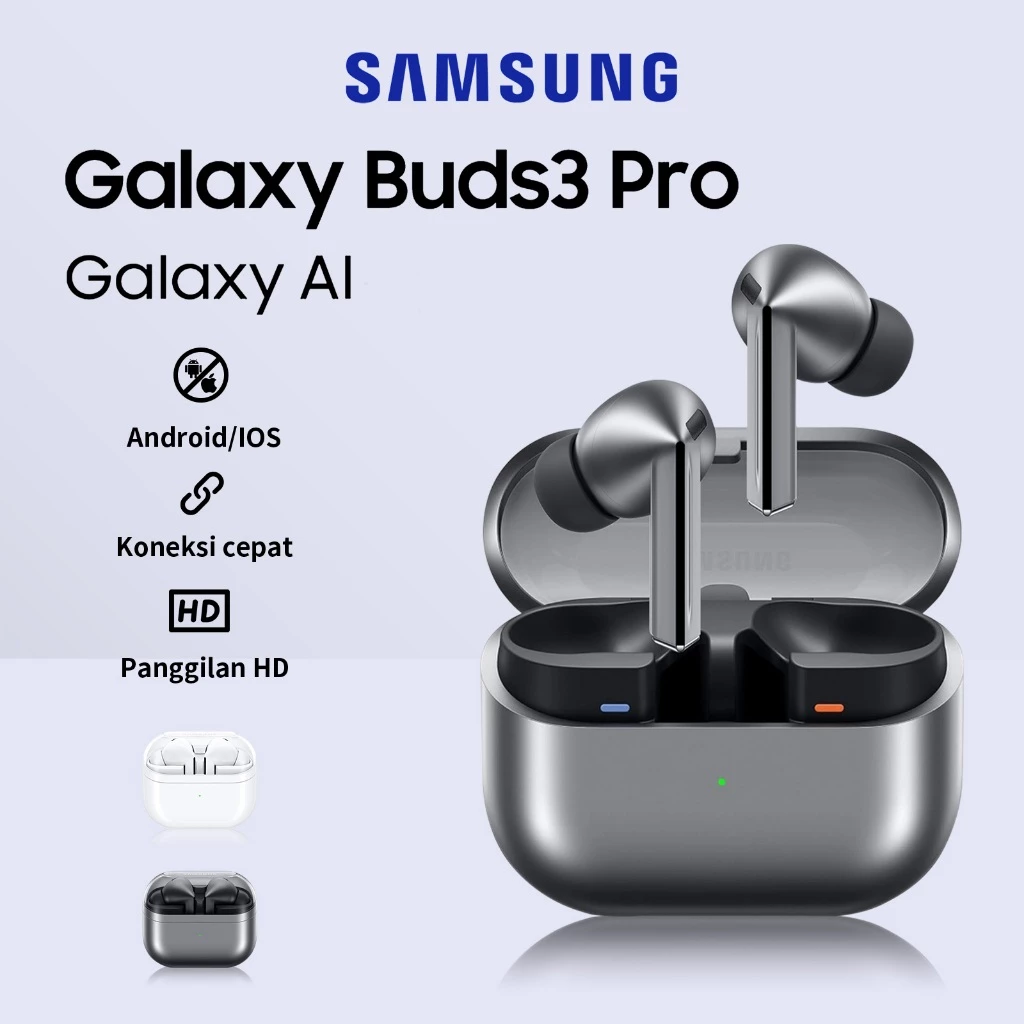 [COD] Stok Siap Samsung Buds 3 Pro Wireless Bluetooth Earphone Headset Super Clone 1 : 1 TWS Telinga Nirkabel 360 Audio Earbuds Kompatibel Android & IOS Tahan Air Untuk Semua Jender Hi-Fi Sound Original